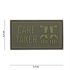Embleem 3D PVC Care Taker Verde - Marcează-ți Identitatea Tactică