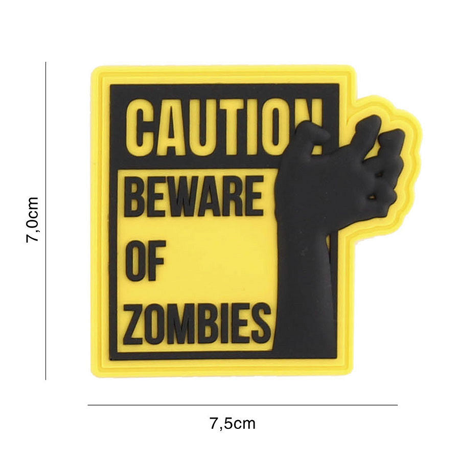 Embleem 3D PVC Caution Galben #2121 - Avertizare Tactică Clară