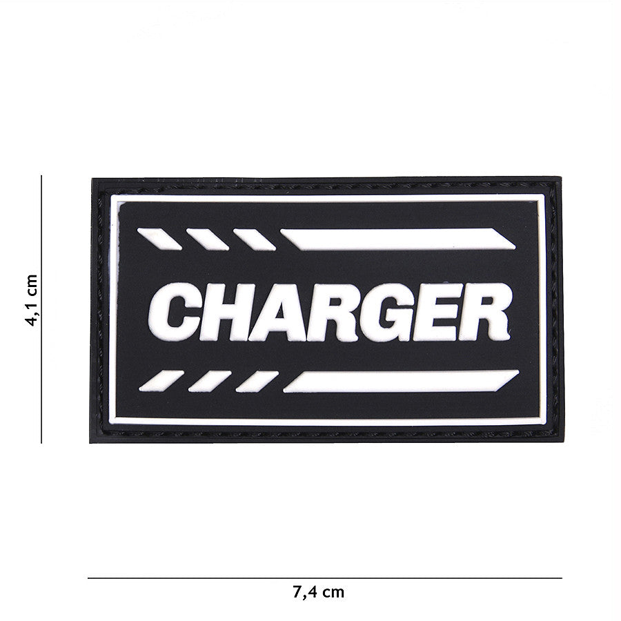Embleem 3D PVC Charger Negru - Afirmă-ți Identitatea Tactică