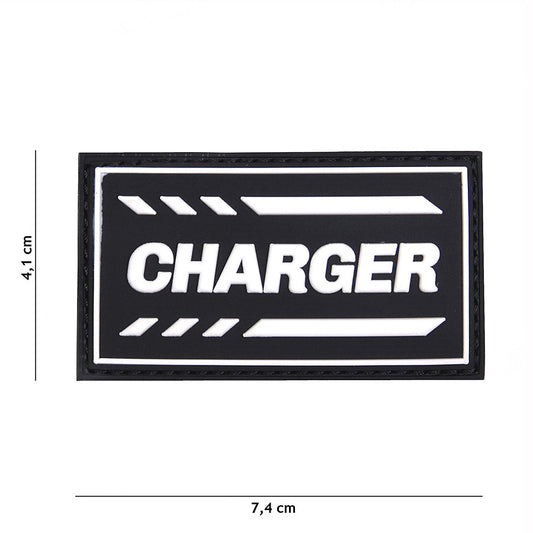 Embleem 3D PVC Charger Negru - Afirmă-ți Identitatea Tactică
