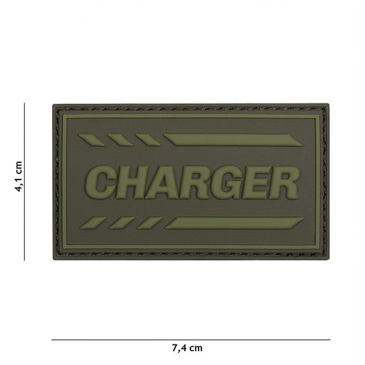Embleem 3D PVC Charger Verde - Personalizare Tactică Instantă