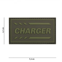Embleem 3D PVC Charger Verde - Personalizare Tactică Instantă