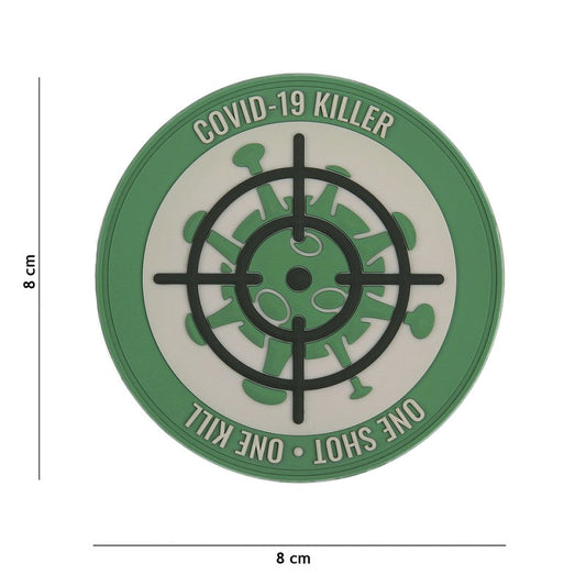 Embleem 3D PVC Covid-19 killer one shot Grafic - Afișează Atitudine Neînfricată
