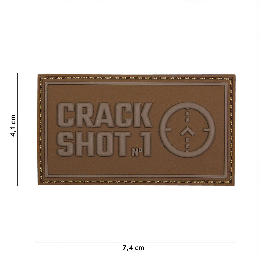 Embleem 3D PVC Crack shot coyote - Afirmă-ți Statutul Tactic