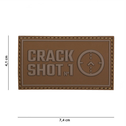 Embleem 3D PVC Crack shot coyote - Afirmă-ți Statutul Tactic
