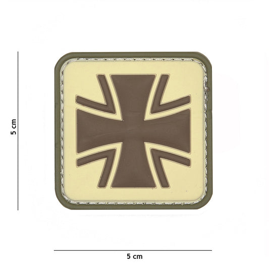 Embleem 3D PVC Cruce Germană Coyote - Afirmă-ți Identitatea Tacticală