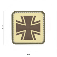 Embleem 3D PVC Cruce Germană Coyote - Afirmă-ți Identitatea Tacticală