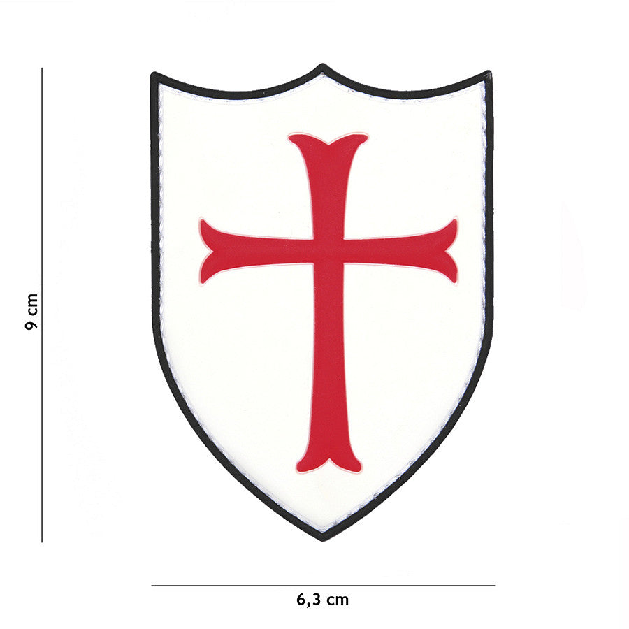 Embleem 3D PVC Crusader Alb - Definește-ți Spiritul Războinic