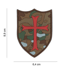 Embleem 3D PVC Crusader camo #19052 - Personalizare Tactică de Impact