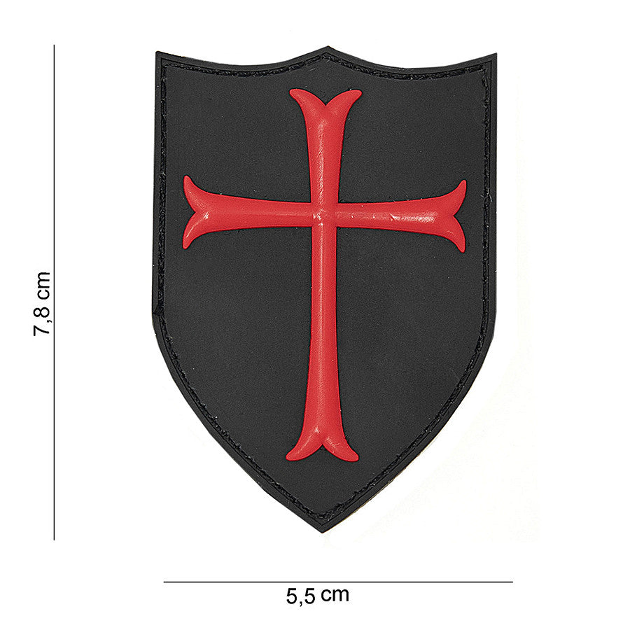 Embleem 3D PVC Crusader Roșu #10067 - Afirmă-ți Identitatea