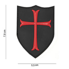 Embleem 3D PVC Crusader Roșu #10067 - Afirmă-ți Identitatea