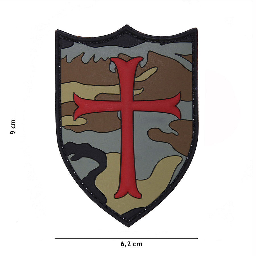 Embleem 3D PVC Crusader Woodland - Afirmă-ți Identitatea Tactică