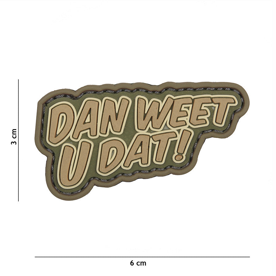 Embleem 3D PVC Dan Weet U Dat Coyote MILITARY-SHOP.RO - Mesaj Direct, Stil Tactic