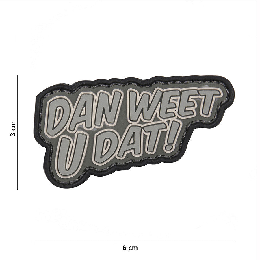 Embleem 3D PVC Dan Weet U Dat Verde Tactical - Afirmă-ți Identitatea
