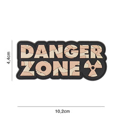 Embleem 3D PVC Danger Zone desert #2112 - Avertisment Tactic Imediat