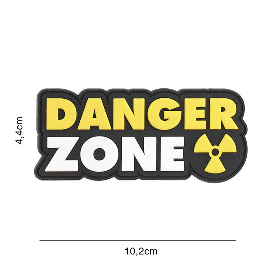 Embleem 3D PVC Danger Zone Galben - Marcează-ți Teritoriul cu Autoritate