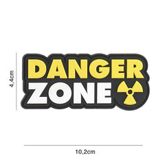 Embleem 3D PVC Danger Zone Galben - Marcează-ți Teritoriul cu Autoritate