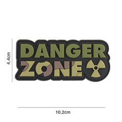 Embleem 3D PVC Danger Zone woodland - Avertisment Tactic Imediat