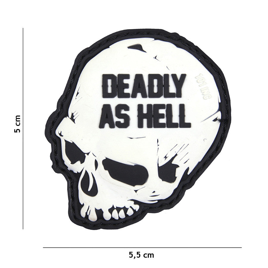 Embleem 3D PVC Deadly as hell - Definește-ți Caracterul Tactic