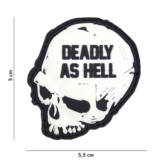 Embleem 3D PVC Deadly as hell - Definește-ți Caracterul Tactic