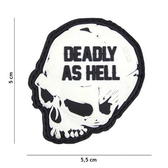 Embleem 3D PVC Deadly as hell - Definește-ți Caracterul Tactic