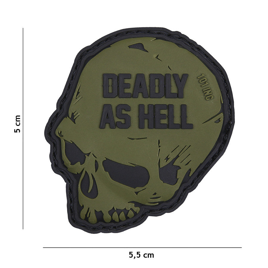 Embleem 3D PVC Deadly as Hell Verde Tactical - Impune Respect