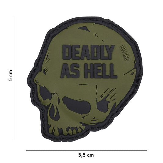 Embleem 3D PVC Deadly as Hell Verde Tactical - Impune Respect