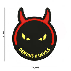 Embleem 3D PVC Demons & Devils Negru/Galben - Afirmă-ți Identitatea