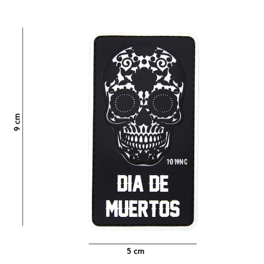 Embleem 3D PVC Dia de Muertos Negru Tactical - Stilat & Rezistent