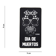 Embleem 3D PVC Dia de Muertos Negru Tactical - Stilat & Rezistent