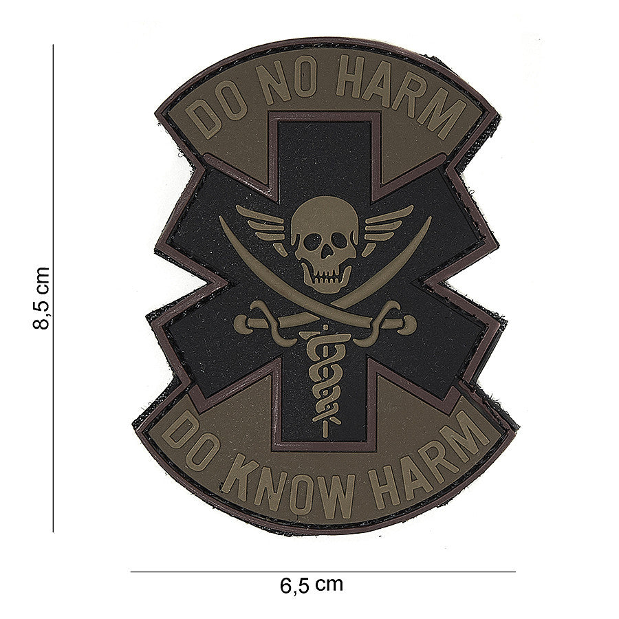 Embleem 3D PVC Do no harm Maro/Negru - Declară-ți Angajamentul Silențios