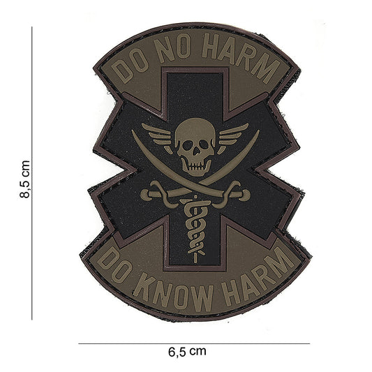 Embleem 3D PVC Do no harm Maro/Negru - Declară-ți Angajamentul Silențios