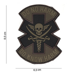 Embleem 3D PVC Do no harm Maro/Negru - Declară-ți Angajamentul Silențios