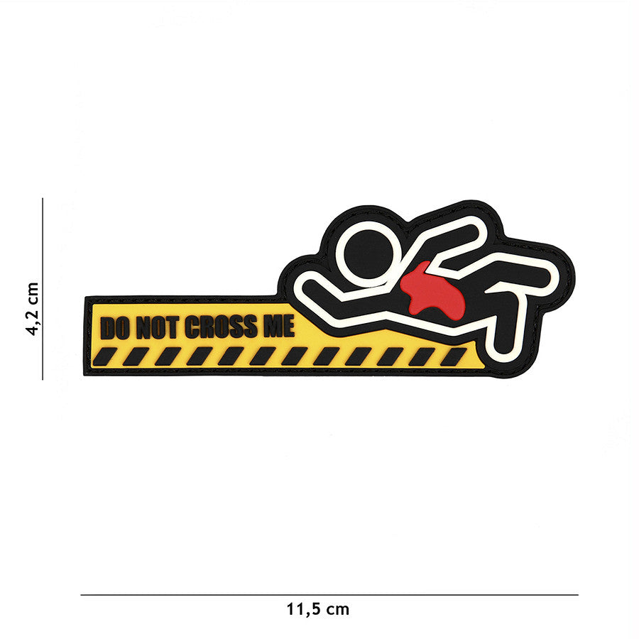 Embleem 3D PVC Do Not Cross Me #6140 - Mesaj Fără Echivoc
