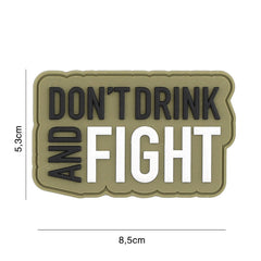 Embleem 3D PVC Don't Drink - Mesaj Tactic Distinctiv