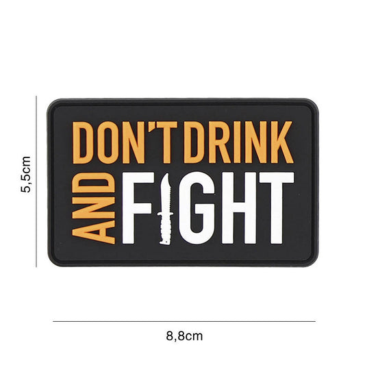 Embleem 3D PVC Don't Drink Negru/Portocaliu Tactical - Afirmă-ți Atitudinea