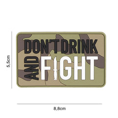 Embleem 3D PVC Don't Drink Woodland - Mesaj Puternic, Stil Autentic