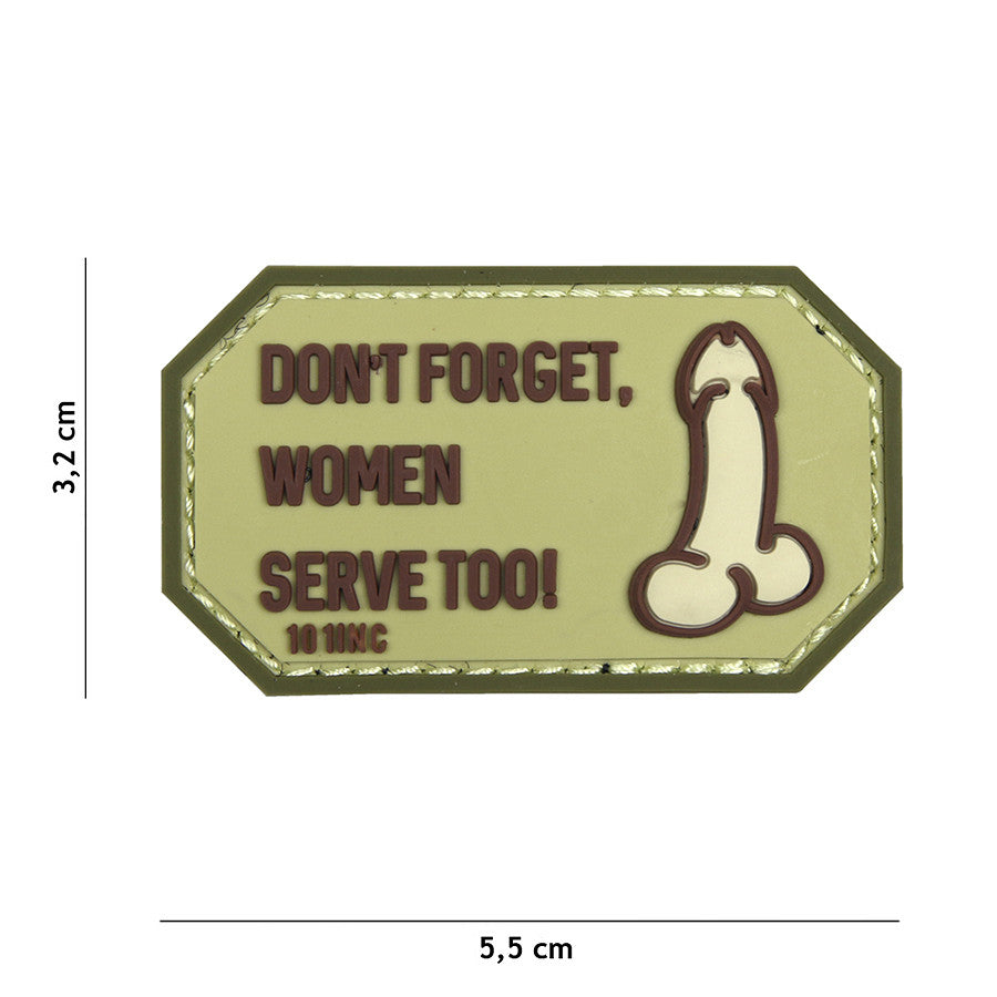 Embleem 3D PVC Don't forget women Coyote - Afirmă Respect și Putere
