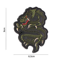 Embleem 3D PVC Dragon Verde Tactical - Personalizare Indomptabilă