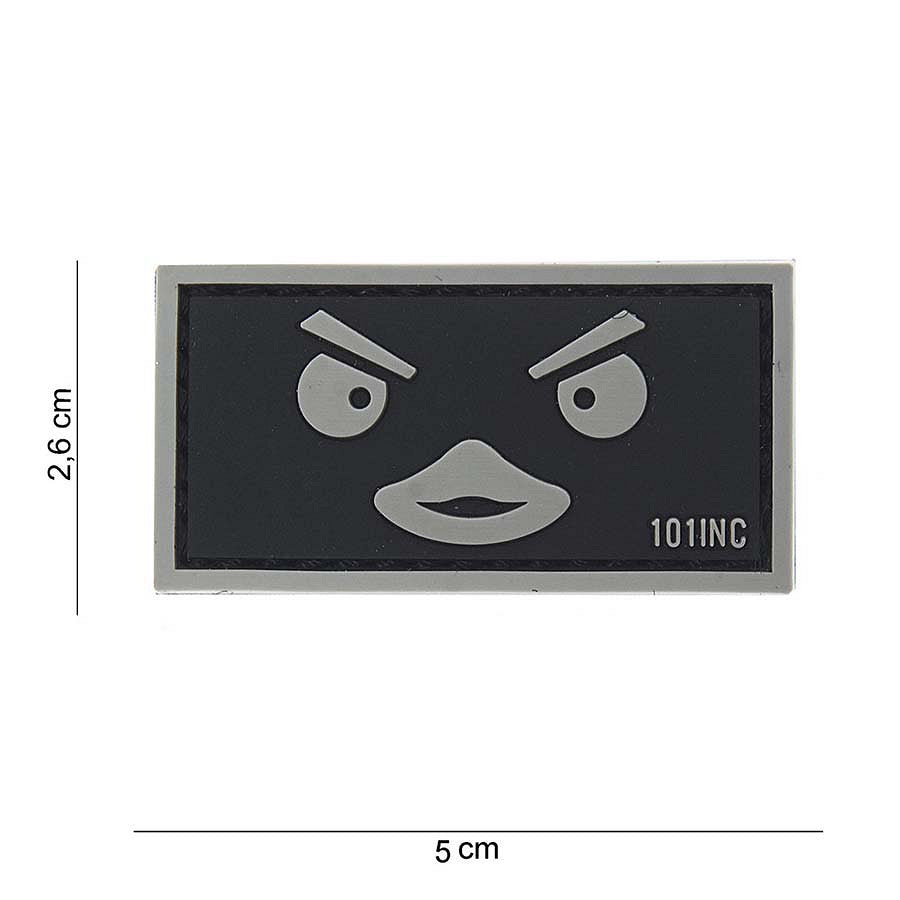 Embleem 3D PVC Duckface Negru Tactical - Expresie Unică și Rapidă