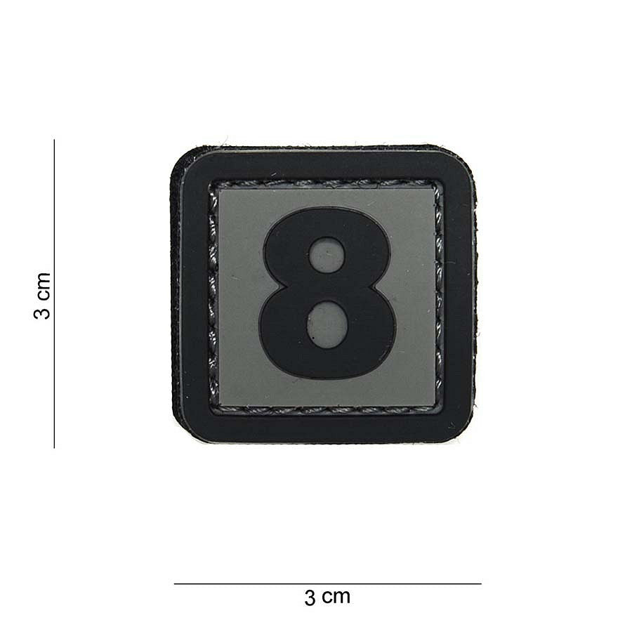 Embleem 3D PVC Embleem 8 #15009 - Personalizare Tactică Rapidă