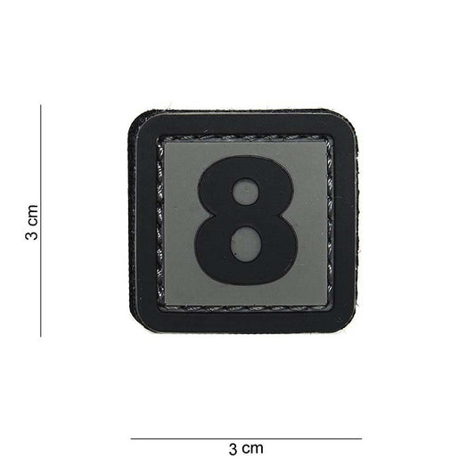 Embleem 3D PVC Embleem 8 #15009 - Personalizare Tactică Rapidă