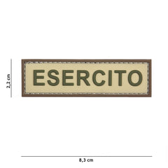 Embleem 3D PVC Esercito Coyote/Brun - Identitate Tactică Autentică