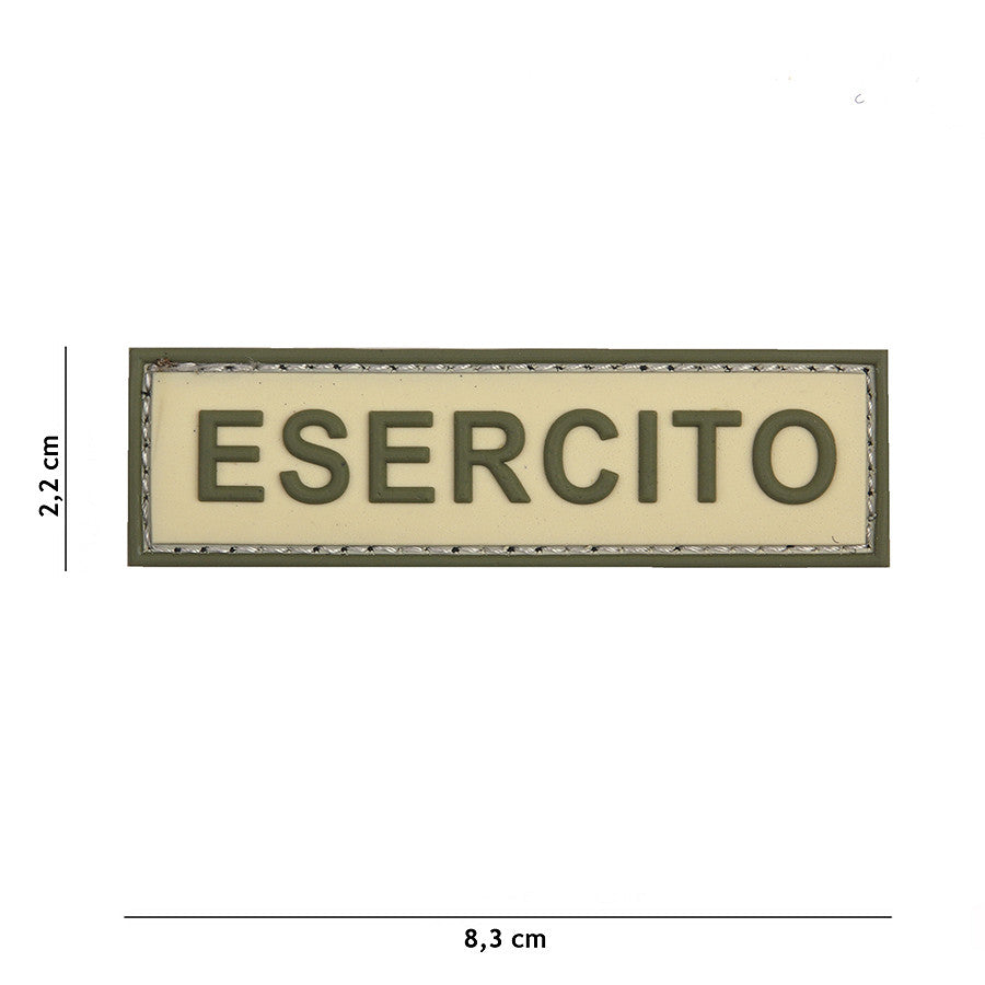 Embleem 3D PVC Esercito Coyote/Verde - Identitate Tactică Rapidă