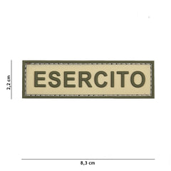 Embleem 3D PVC Esercito Coyote/Verde - Identitate Tactică Rapidă