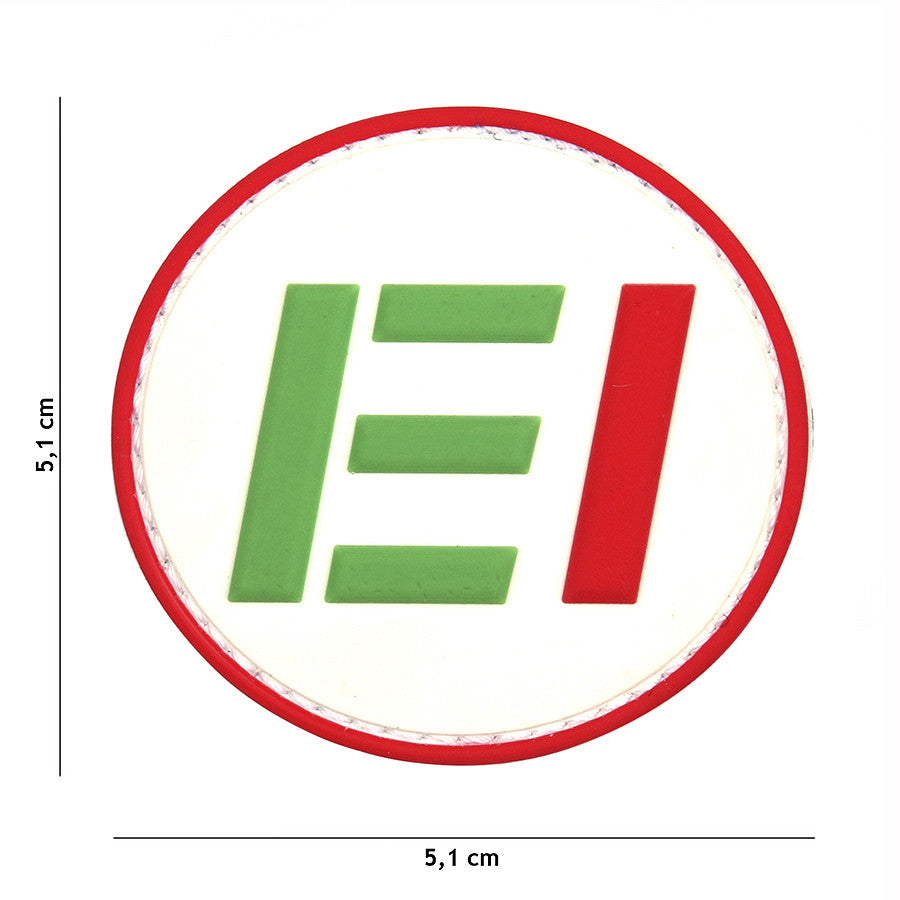 Embleem 3D PVC Esercito EI Alb - Marcaj Autentic & Rezistent