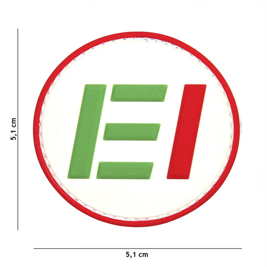 Embleem 3D PVC Esercito EI Alb - Marcaj Autentic & Rezistent