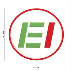 Embleem 3D PVC Esercito EI Alb - Marcaj Autentic & Rezistent