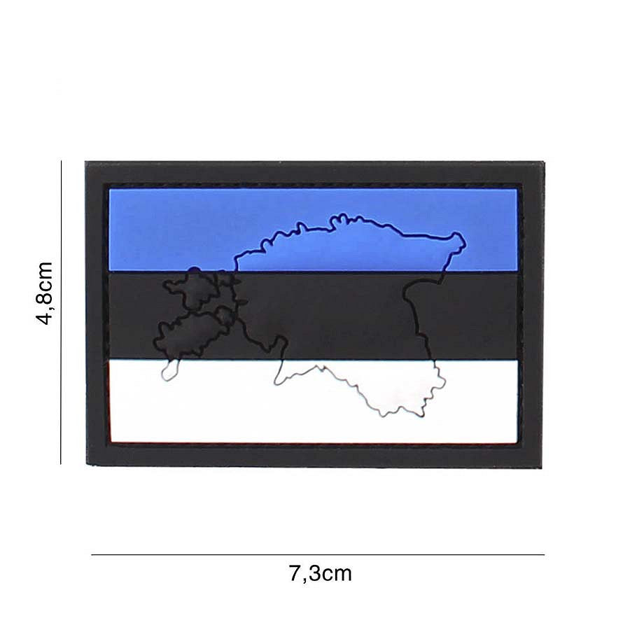 Embleem 3D PVC Estland cu Contur - Afirmă-ți Identitatea cu Stil Tactic