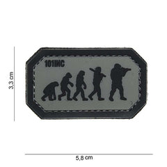 Embleem 3D PVC Evolution Gri/Negru Airsoft - Afirmă-ți Prezența